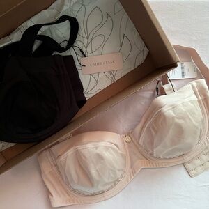 Women's Black and Beige Bras